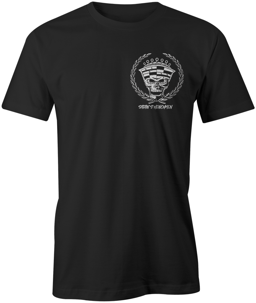 Satan's Henchmen Reaper T-Shirt - Black Graphic Tee, Large, 100% Cotton