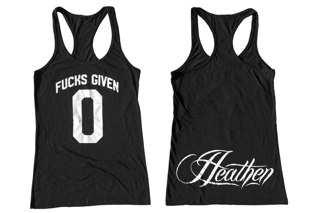 FUCKS GIVEN 0 WOMEN'S TANK