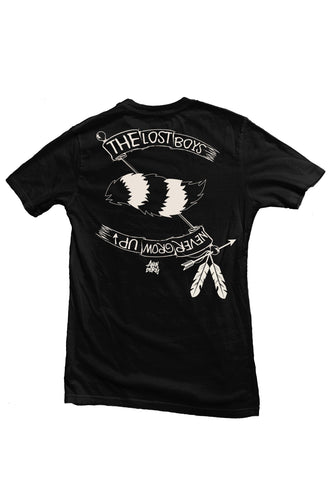 Anenberg, The Lost Boys Classic American Made Mens Black Crew Neck Tee Shirt