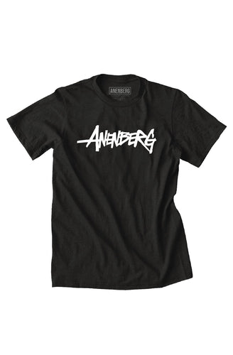 Anenberg, Single Story Classic American Made Mens Black Crew Neck Tee Shirt