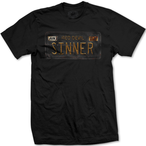 Men's Sinner's License Plate T-Shirt