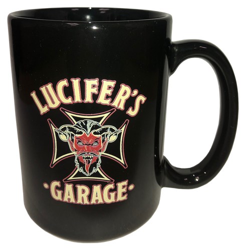 Lucifer's Garage Iron Cross Coffee Mug