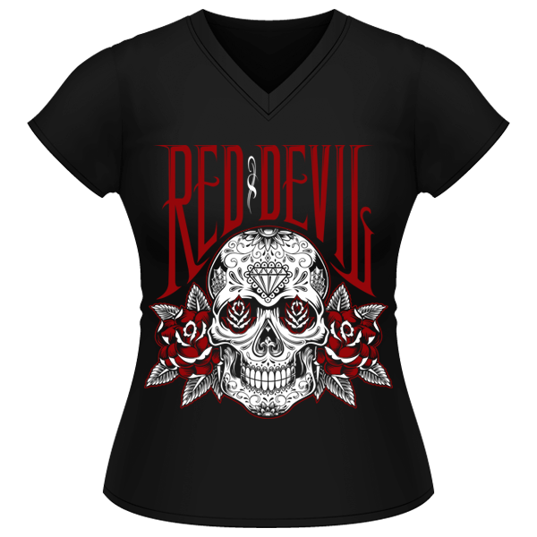 Roses for the Dead Womans Vneck