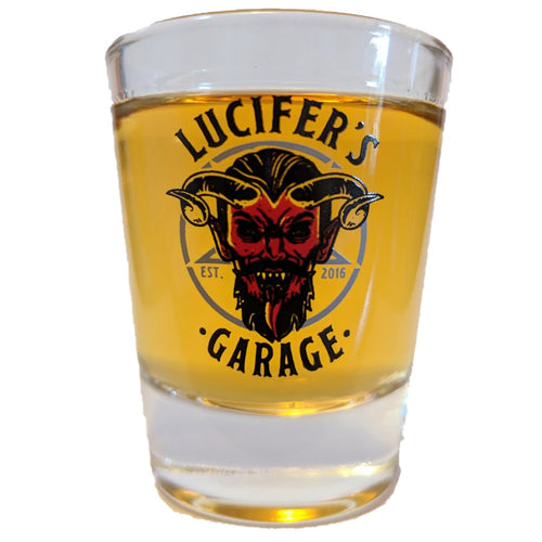 Lucifer's Garage Pentagram Shot Glass